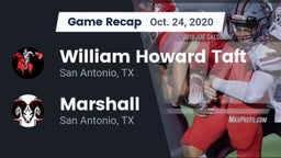 Recap: William Howard Taft  vs. Marshall  2020