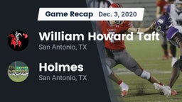 Recap: William Howard Taft  vs. Holmes  2020