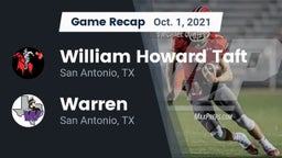 Recap: William Howard Taft  vs. Warren  2021