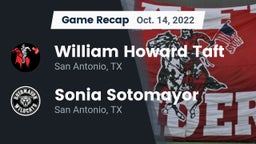 Recap: William Howard Taft  vs. Sonia Sotomayor  2022