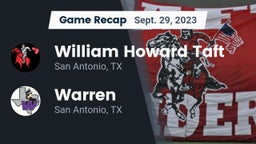 Recap: William Howard Taft  vs. Warren  2023