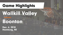 Wallkill Valley  vs Boonton  Game Highlights - Dec. 6, 2018