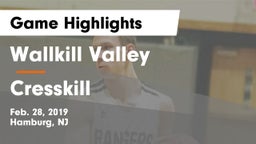 Wallkill Valley  vs Cresskill Game Highlights - Feb. 28, 2019