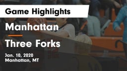 Manhattan  vs Three Forks  Game Highlights - Jan. 10, 2020