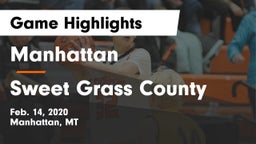 Manhattan  vs Sweet Grass County  Game Highlights - Feb. 14, 2020