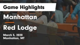 Manhattan  vs Red Lodge  Game Highlights - March 5, 2020