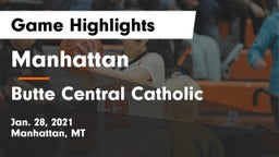 Manhattan  vs Butte Central Catholic  Game Highlights - Jan. 28, 2021