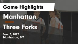 Manhattan  vs Three Forks  Game Highlights - Jan. 7, 2022