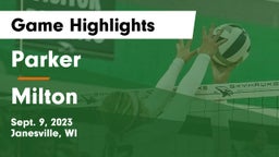 Parker  vs Milton  Game Highlights - Sept. 9, 2023