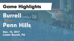 Burrell  vs Penn Hills  Game Highlights - Dec. 13, 2017