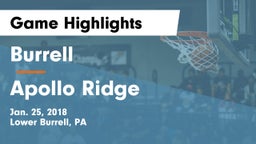 Burrell  vs Apollo Ridge Game Highlights - Jan. 25, 2018