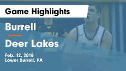 Burrell  vs Deer Lakes  Game Highlights - Feb. 12, 2018