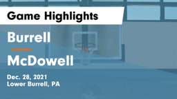 Burrell  vs McDowell  Game Highlights - Dec. 28, 2021