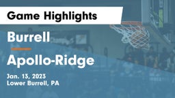 Burrell  vs Apollo-Ridge  Game Highlights - Jan. 13, 2023