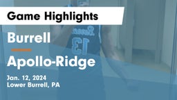 Burrell  vs Apollo-Ridge  Game Highlights - Jan. 12, 2024