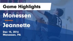 Monessen  vs Jeannette  Game Highlights - Dec 15, 2016