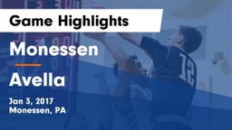 Monessen  vs Avella  Game Highlights - Jan 3, 2017