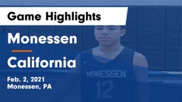 Monessen  vs California  Game Highlights - Feb. 2, 2021