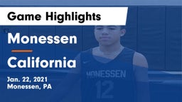 Monessen  vs California  Game Highlights - Jan. 22, 2021