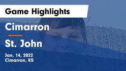 Cimarron  vs St. John  Game Highlights - Jan. 14, 2022
