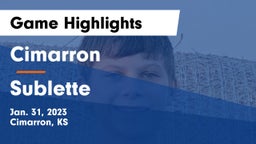 Cimarron  vs Sublette  Game Highlights - Jan. 31, 2023