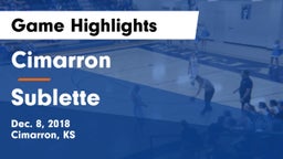 Cimarron  vs Sublette  Game Highlights - Dec. 8, 2018