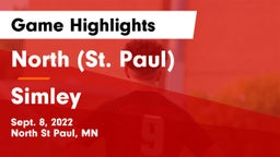 North (St. Paul)  vs Simley  Game Highlights - Sept. 8, 2022