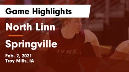North Linn  vs Springville  Game Highlights - Feb. 2, 2021