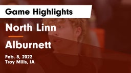 North Linn  vs Alburnett  Game Highlights - Feb. 8, 2022