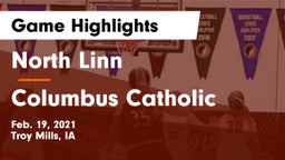 North Linn  vs Columbus Catholic  Game Highlights - Feb. 19, 2021