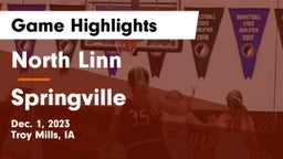 North Linn  vs Springville  Game Highlights - Dec. 1, 2023