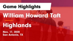 William Howard Taft  vs Highlands  Game Highlights - Nov. 17, 2020