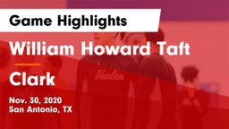 William Howard Taft  vs Clark  Game Highlights - Nov. 30, 2020