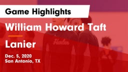 William Howard Taft  vs Lanier  Game Highlights - Dec. 5, 2020