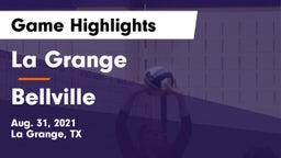 La Grange  vs Bellville  Game Highlights - Aug. 31, 2021