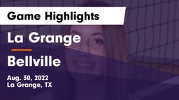 La Grange  vs Bellville  Game Highlights - Aug. 30, 2022