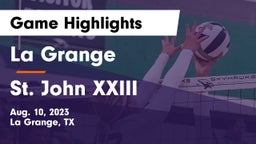 La Grange  vs St. John XXIII  Game Highlights - Aug. 10, 2023