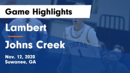 Lambert  vs Johns Creek  Game Highlights - Nov. 12, 2020