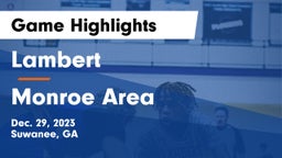 Lambert  vs Monroe Area Game Highlights - Dec. 29, 2023