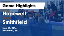 Hopewell  vs Smithfield  Game Highlights - Nov 17, 2016