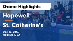 Hopewell  vs St. Catherine's Game Highlights - Dec 19, 2016