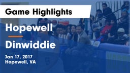 Hopewell  vs Dinwiddie Game Highlights - Jan 17, 2017