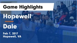 Hopewell  vs Dale Game Highlights - Feb 7, 2017