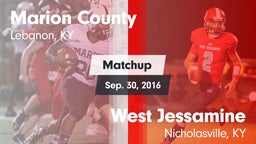 Matchup: Marion County High vs. West Jessamine  2016