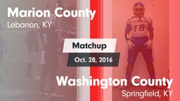 Matchup: Marion County High vs. Washington County  2016