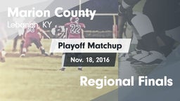 Matchup: Marion County High vs. Regional Finals 2016