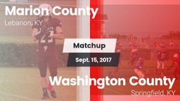 Matchup: Marion County High vs. Washington County  2017