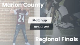 Matchup: Marion County High vs. Regional Finals 2017