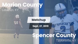 Matchup: Marion County High vs. Spencer County  2019