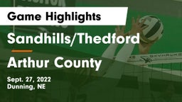 Sandhills/Thedford vs Arthur County  Game Highlights - Sept. 27, 2022